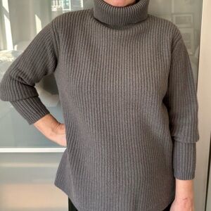 Jenni Kayne Storm Cashmere Ribbed Turtleneck Sweater